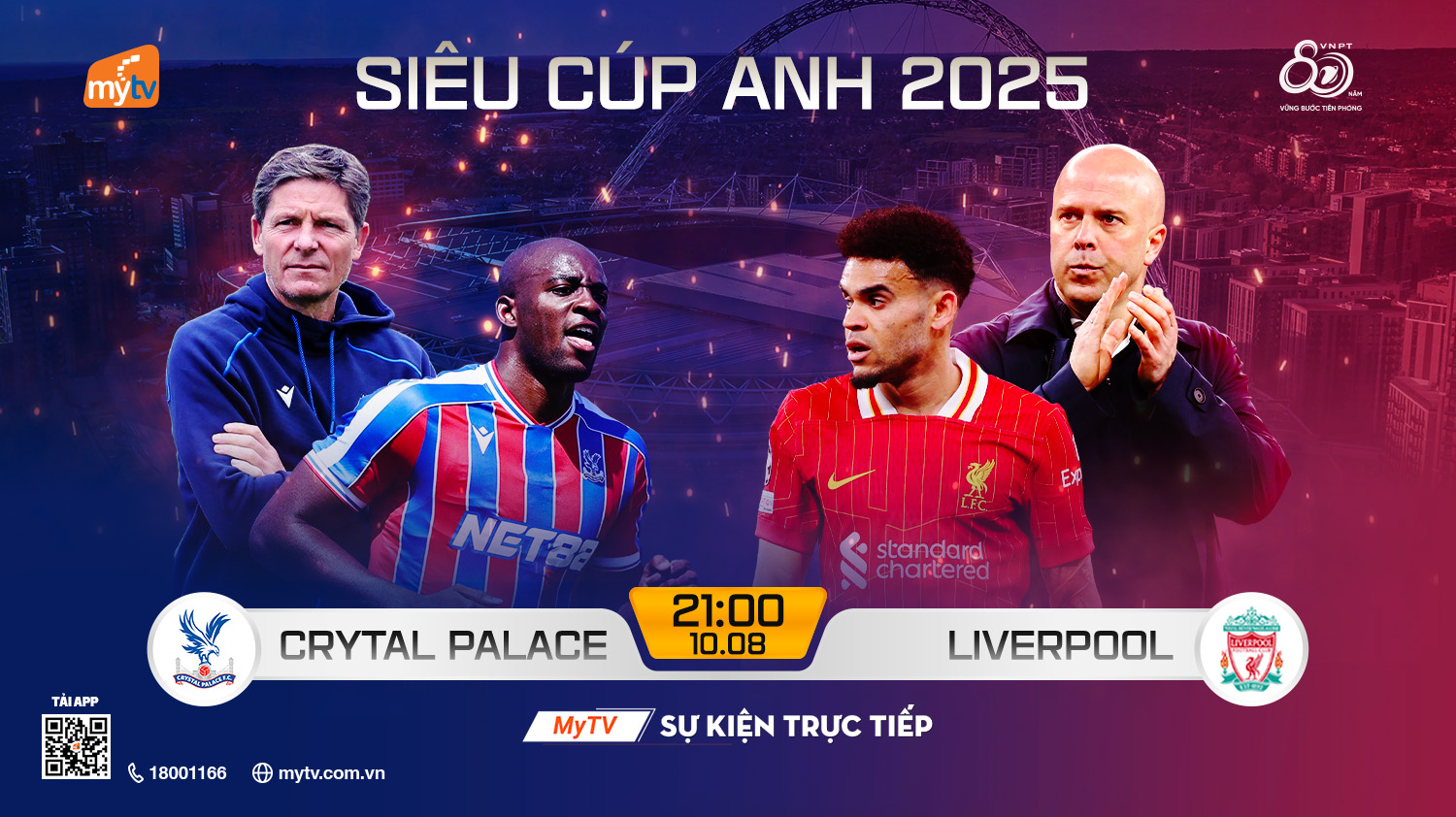 Xem Siêu cúp Anh 2025 - Liverpool vs Crystal Palace miễn phí, trọn vẹn trên MyTV