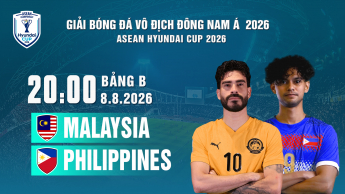 Malaysia vs Philippines Bảng B ASEAN HYUNDAI CUP 2026