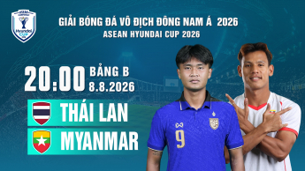 Thái Lan vs Myanmar Bảng B ASEAN HYUNDAI CUP 2026