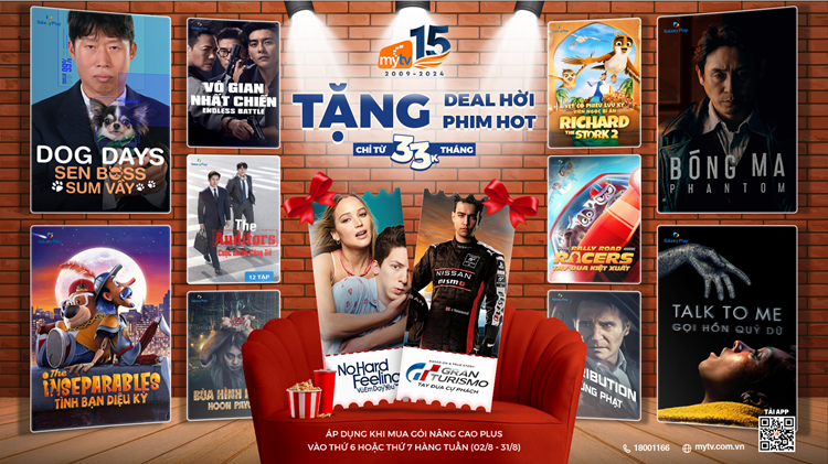 Deal chồng deal - Giảm 50% MyTV Nâng cao Plus tặng thêm phim bom tấn Hollywood