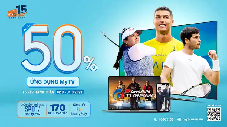 MyTV tung ưu đãi giảm 50% cho gói cước Ứng dụng dành cho mọi nhà mạng