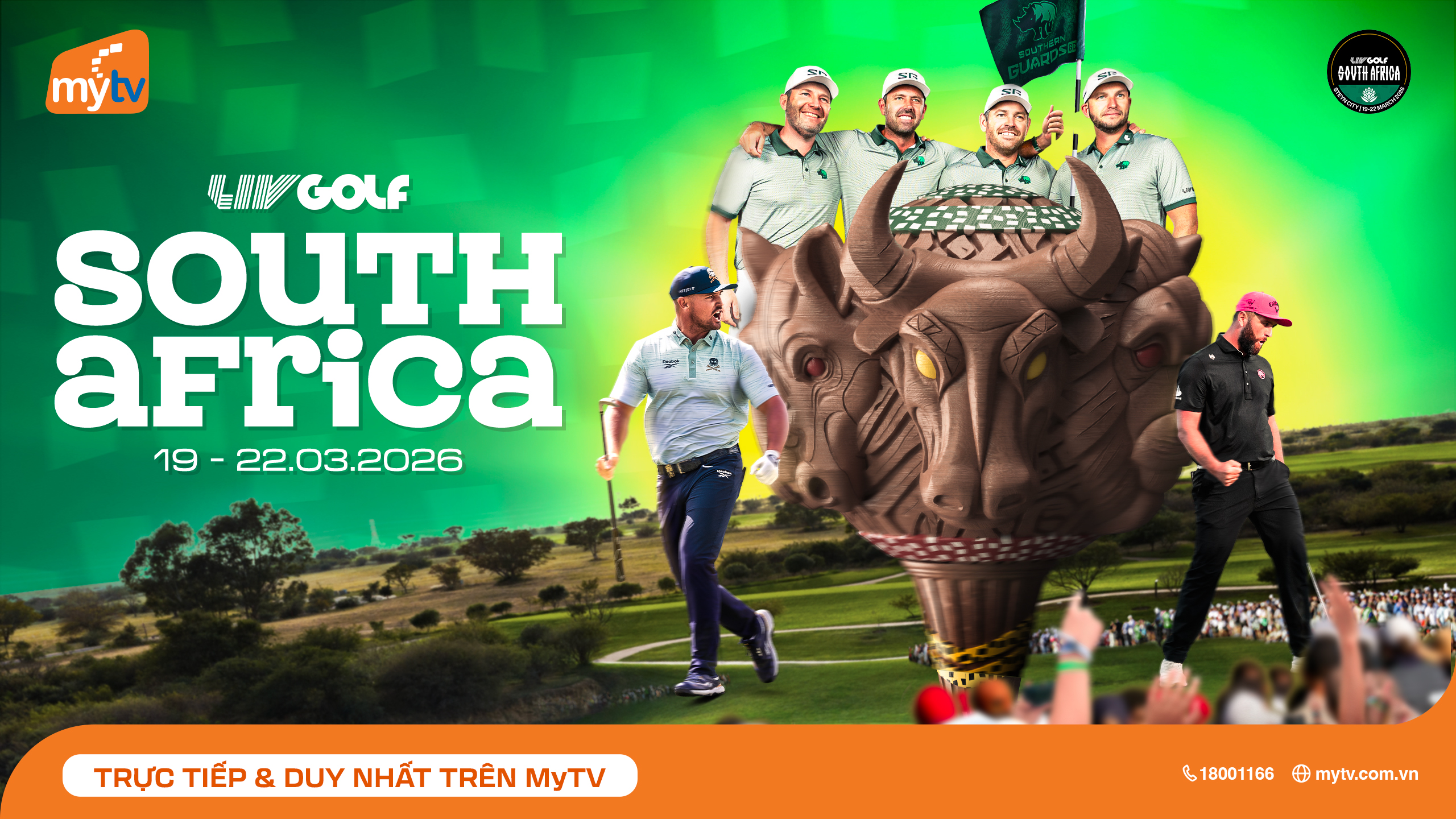 LIV Golf South Africa 2026 khởi tranh - Xem trực tiếp độc quyền trên MyTV